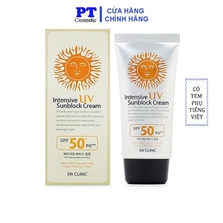 Kem Chống Nắng 3W Clinic UV Sunblock Cream SPF 50+ PA+++ 70ml Hàn Quốc