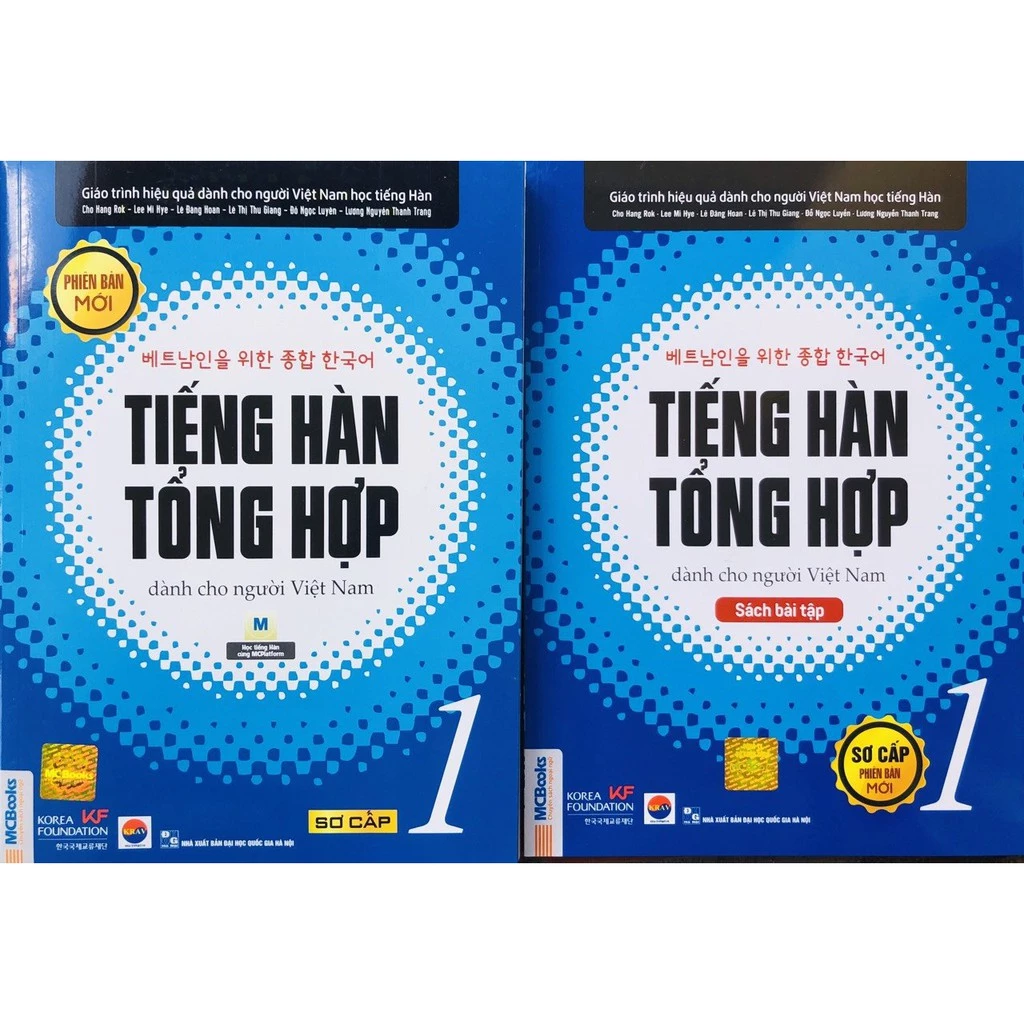 [Mã BMLT35 giảm đến 35K đơn 99K] Sách - Combo Tiếng Hàn Tổng Hợp Dành Cho Người Việt Nam sơ cấp 1 (SGK + SBT) bản 1 màu