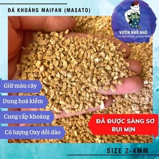 1kg Đá khoáng Masato , Maifan 2-4mm đã sàng sơ trộn giá thể rải mặt, hỗ trợ lên màu sen đá, xương rồng - Vườn Nhỏ Nhỏ