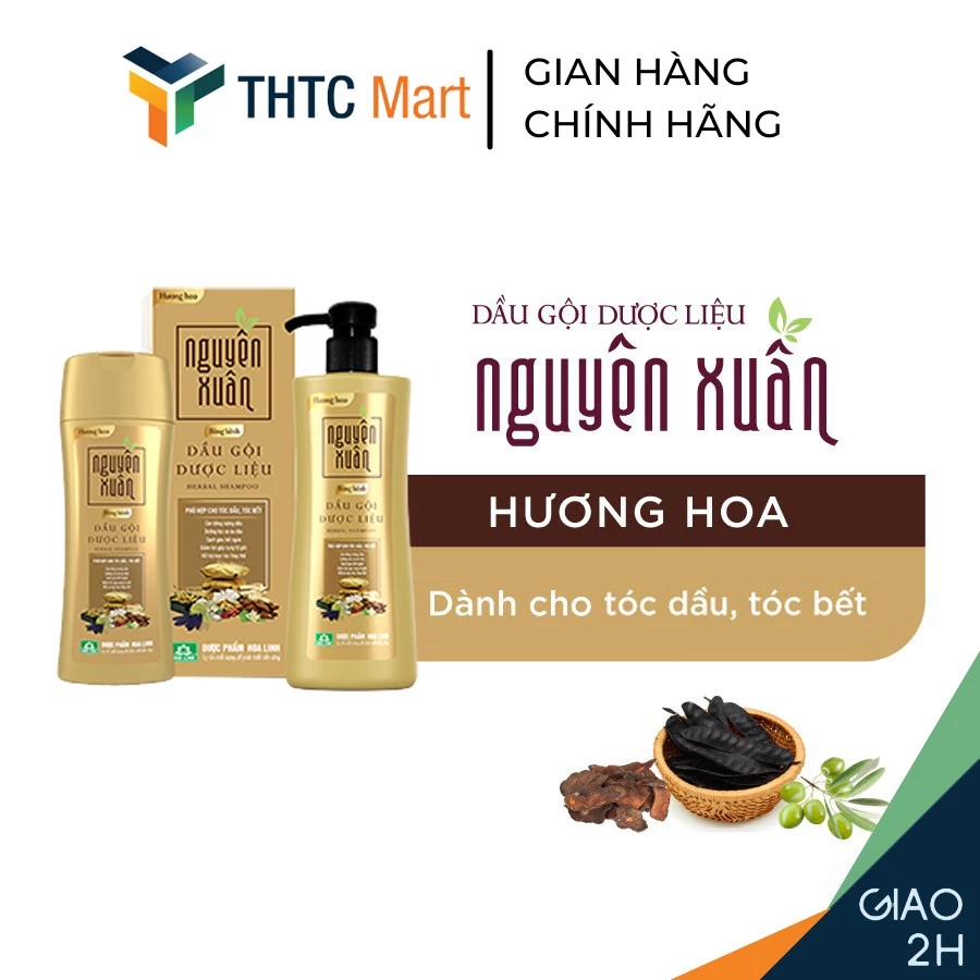 Dầu gội dược liệu Nguyên Xuân Bồng Bềnh ngát hương hoa - Dành cho tóc dầu, tóc bết