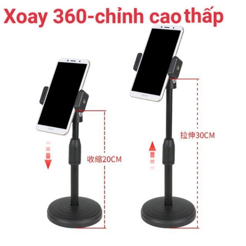 Giá Đỡ Điện Thoại Livestream -Xem Video Ổn Định Xoay 360 Độ Dùng Để Quay Phim Ghi Hình Đa Dụng