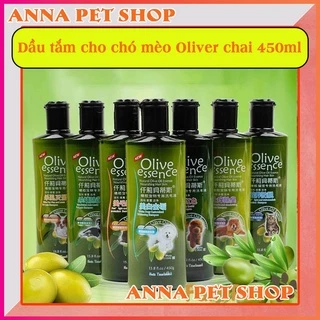 Dầu tắm cho chó mèo Oliver chai 450ml