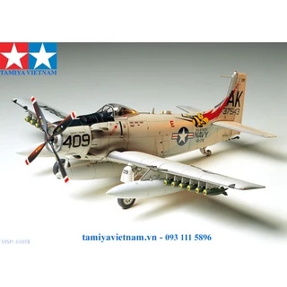 [TAMIYA] 61058 Mô hình máy bay quân sự 1/48 SCALE DOUGLAS A-1H SKYRAIDER U. S. NAVY