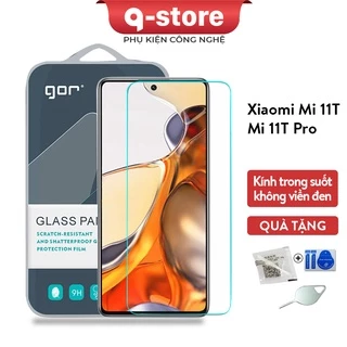 Bộ 2 Kính Cường Lực Xiaomi Mi 11T Mi 12T / Mi 11T Pro Chống Bám Vân Tay Chính Hãng Gor, Trong Suốt Không Viền Đen