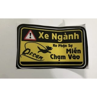 Tem cảnh báo dán xe máy cực chất (loại 3 lớp chống nước)