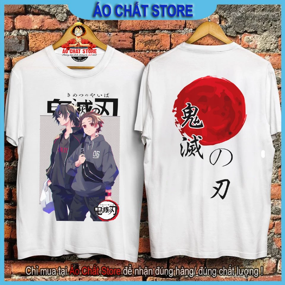 Áo thun Kimetsu no Yaiba Giyuu - Tanjirou cực phong cách | Áo Giyuu Tanjiro siêu đẹp KY33 | Áo Chất Store