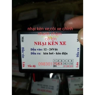 Nhại kèn 1 chế độ.nhại còi xịn có chỉnh nhanh chậm, rơ le nhại còi hơi còi điện... bảo hành 3 tháng