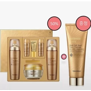 Set dưỡng da chống lão hoá ốc sên, vàng 24k Tonymoly Gold 24k Snail Hàn Quốc