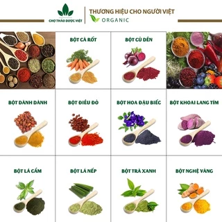 Set 10 loại bột tạo màu thực phẩm (làm bánh, nấu xôi, chè) - Chợ Thảo Dược Việt