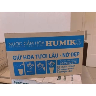 Thùng Nước cắm hoa Humik 220ml gồm 12 chai (Bao bì mới)