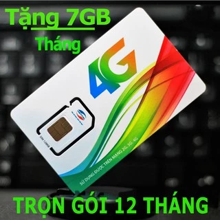 Sim 4G Viettel dùng Trọn Gói 1 Năm 7GB/Tháng không cần nạp tiền