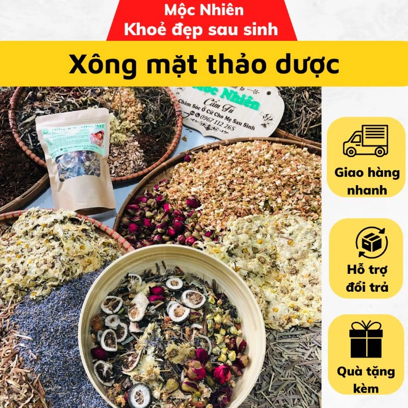 Xông mặt thảo dược 120g ( 8 lần ) thải độc, ngừa mụn, sáng da