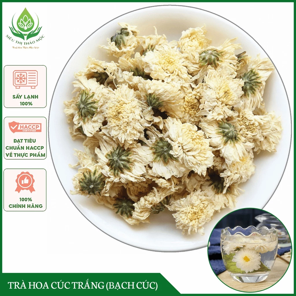 ✅[HÀNG LOẠI 1] Trà Hoa Cúc Trắng (Bạch Cúc) Ngủ Ngon, Ổn định huyết áp, Giảm Stress, Thanh Nhiệt