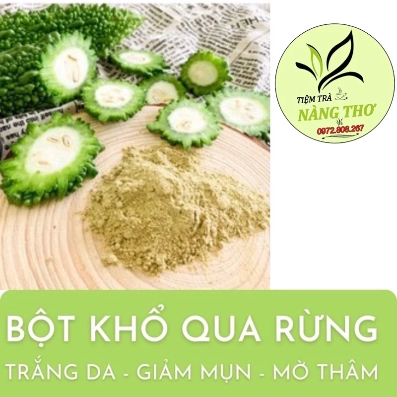 100GR Bột khổ qua rừng  Tây Bắc nguyên chất 100% Organic - Giảm Mụn, Mát Da- Mỹ phẩm Handmade