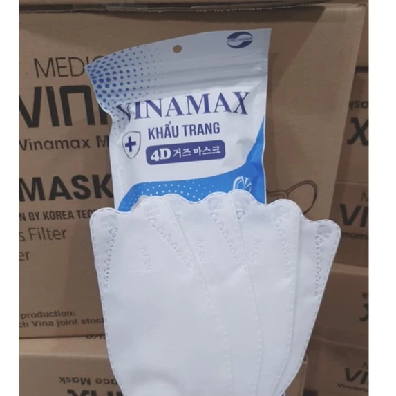 COMBO 5Túi khẩu trang KF94 VINAMAX 4D Hàn Quốc(Túi 10 cái)