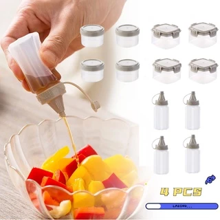 Set 4 Hộp Đựng Gia Vị Mini Bằng Nhựa PP Có Nắp Đậy Tiện Dụng Cho Nhà Bếp