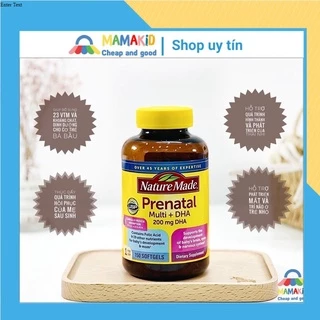 Viên Uống Cho Bà Bầu Nature Made – Prenatal Multi +DHA hộp 150 Viên của Úc