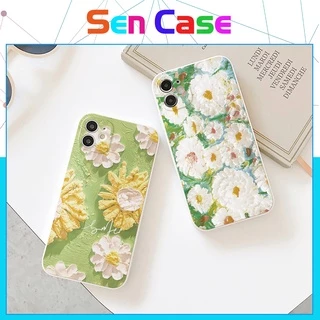 Ốp Lưng Iphone Cạnh Vuông Pearl Daisy, BVC , Iphone5/5s/6/6plus/6s/6splus/7/7plus/8/8plus/x/xr/xs/11/12/pro/ma-sencase