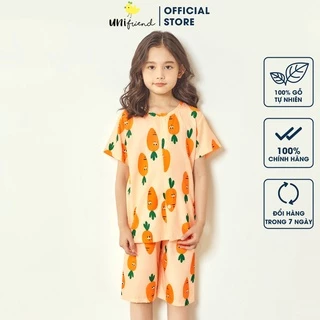 Đồ bộ pijama mặc nhà Viscose Rayon mùa hè cho bé gái Unifriend Hàn Quốc U3043