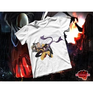 Áo thun Cotton Unisex - Anime - One-Punch Man - Saitama và genos