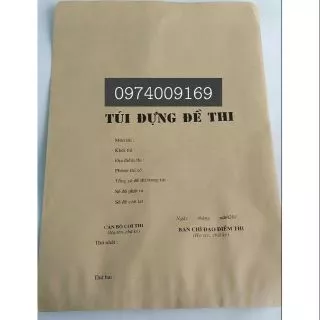 Túi đựng đề thi theo mẫu bộ GD&DT (100 cái)