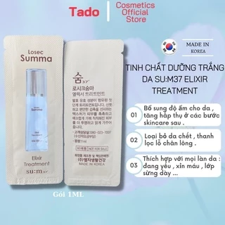 Gói tinh chất tái tạo dưỡng trắng da , thanh lọc tẩy tế bào chết sinh học Su:m37 Losec Summa Elixir Treatment gói 1ml