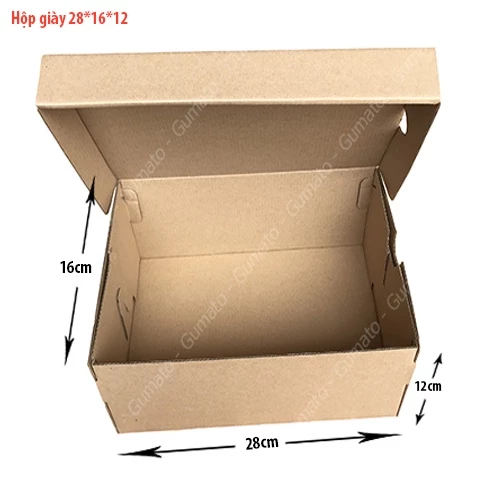 Combo 20 Hộp Giày 28x16x12 Cm, Thùng Hộp Carton Đựng Giày Dép