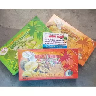 Kẹo Dừa Tuyết Phụng Bến Tre - Hộp Giấy 400G ( gói giấy từng viên kẹo)