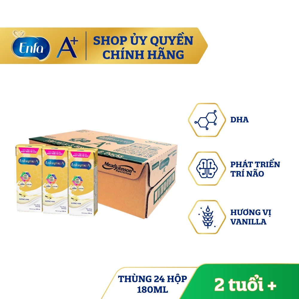 Thùng ENFAGROW A+4 Vanilla 360° Brain Plus trẻ từ 2 tuổi