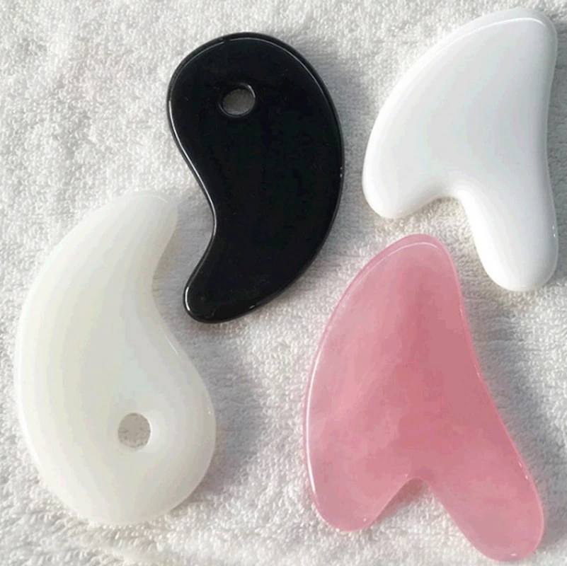 [Hàng mới về] Miếng đá cạo gua sha mát xa lưng cổ eo toàn cơ thể bằng resin tự nhiên tiện lợi