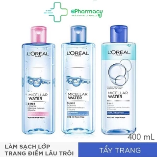 [HÀNG CÔNG TY] Nước tẩy trang cho mọi loại da L'Oreal Paris 3-in-1 Micellar Water 400ml