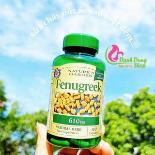 Cỏ lợi sữa Fenugreek 610mg nature's Garden UK