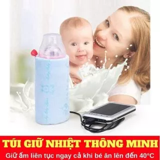 Túi Ủ Bình Sữa Thông Minh - Sac USB Phù Hợp Với Các Loại Bình