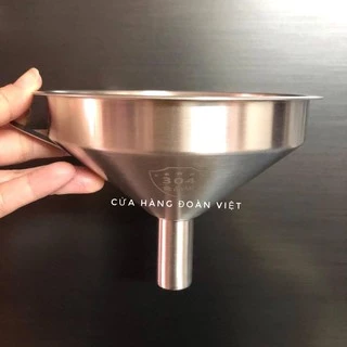 Phễu Inox 304 Có Lưới Lọc Cao Cấp - Quặng Inox Nhiều Size - Dụng Cụ Bếp