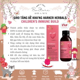 Siro Tăng Đề Kháng Harker Immune Build New Zealand 150ml [ Hàng Air - Bw Store ]