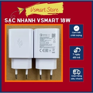 [Hàng Bóc Máy] Sạc Nhanh Vsmart Aris, Aris Pro Theo Máy 18W Qualcomm Quick Charge 3.0 Vsmrt Chính Hãng