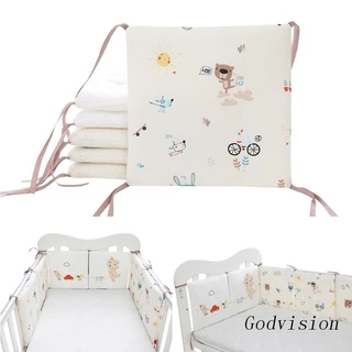 Set 6 Gối Cotton Mềm Bảo Vệ Nôi Em Bé Sơ Sinh