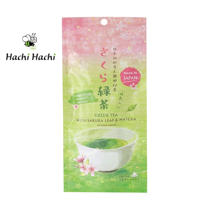 [Trà túi lọc] Trà xanh Sakura Matcha Nhật Bản Kanes Seicha 24g (3g x 8 gói) - Hachi Hachi Japan Shop