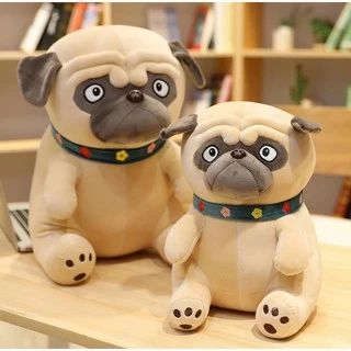 Chó Pug Nhăn Nhồi Bông 25cm - 30cm Dễ Thương Mềm Mịn Qùa Tặng Cao Cấp Gấu Bông City