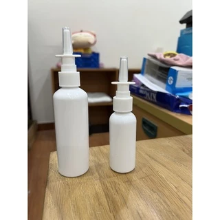 Chai XỊT MŨI phun sương nhựa pet màu TRẮNG SỨ 30/50ml/100ml