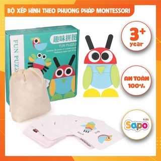 Đồ Chơi Tranh Ghép Hình Montessori Fun Board Giúp Bé Phát Triển Sáng Tạo ( Bằng Gỗ An Toàn Cho Bé)