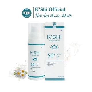 Kem Chống Nắng Cho Da Dầu Mụn K'shi 60ml, Dưỡng Da Trắng Sáng Căng Bóng Mịn Màng Tự Nhiên Từ Hàn Quốc