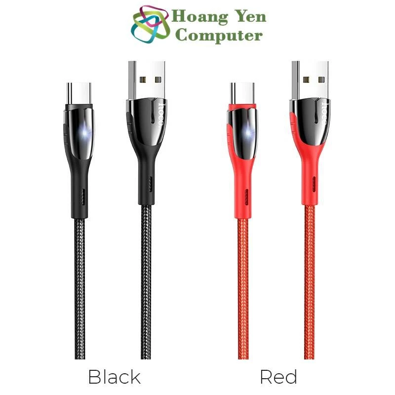 Cáp Sạc TYPE C Hoco U89 Cho Android Dây Dù 1.2M - BH 6 Tháng Chính Hãng (MÀU SẮC NGẪU NHIÊN) - Hoàng Yến Computer