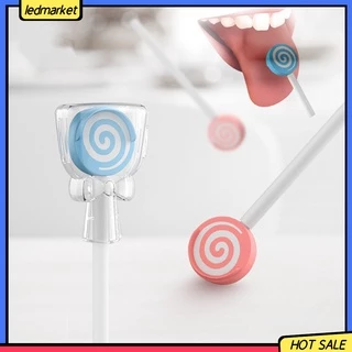 (Ledmarket) Dụng cụ cạo lưỡi hình cây kẹo mút cho bé
