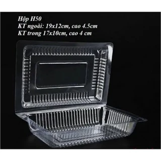 Hộp nhựa H50/ H55 đựng thực phẩm,bánh,trái cây,cơm cuộn…