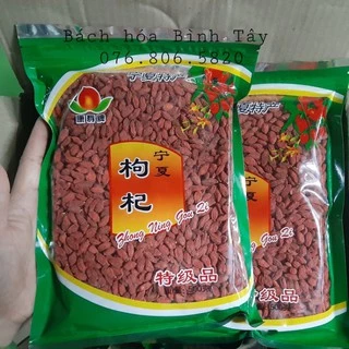 Câu Kỷ Tử, Kỉ Tử Ngọt Ninh Hạ Sấy Khô hạt to gói 500gram