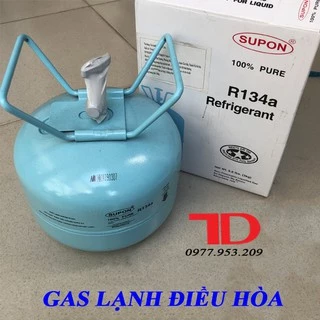 Môi chất lạnh gas lạnh R134 điều hòa Supon 3kg bình nhỏ - Điện Lạnh Thuận Dung