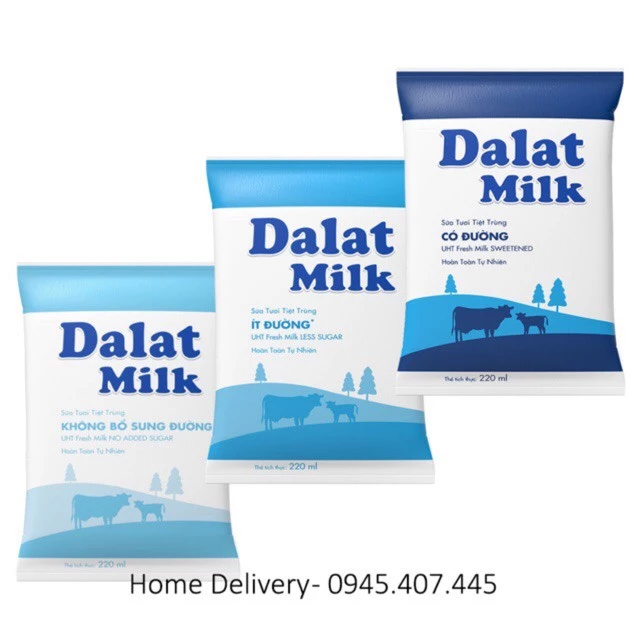 Sữa tươi Dalat Milk bịch 220ml