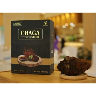 Nấm Chaga - nhập khẩu chính ngạch Liên Bang Nga - hộp 500gram quà biếu sang trọng