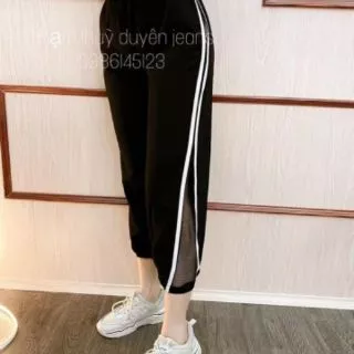 Quần baggy đũi lưới viền sọc 2 bên